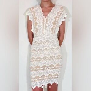 Nightcap by Carisa Rene Antoinette Dress in Crème - Size 2 (S)